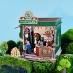 Coffee & Co. DIY Book Nook Kit | Miniature Coffee Shop Bookshelf Insert - Image 2