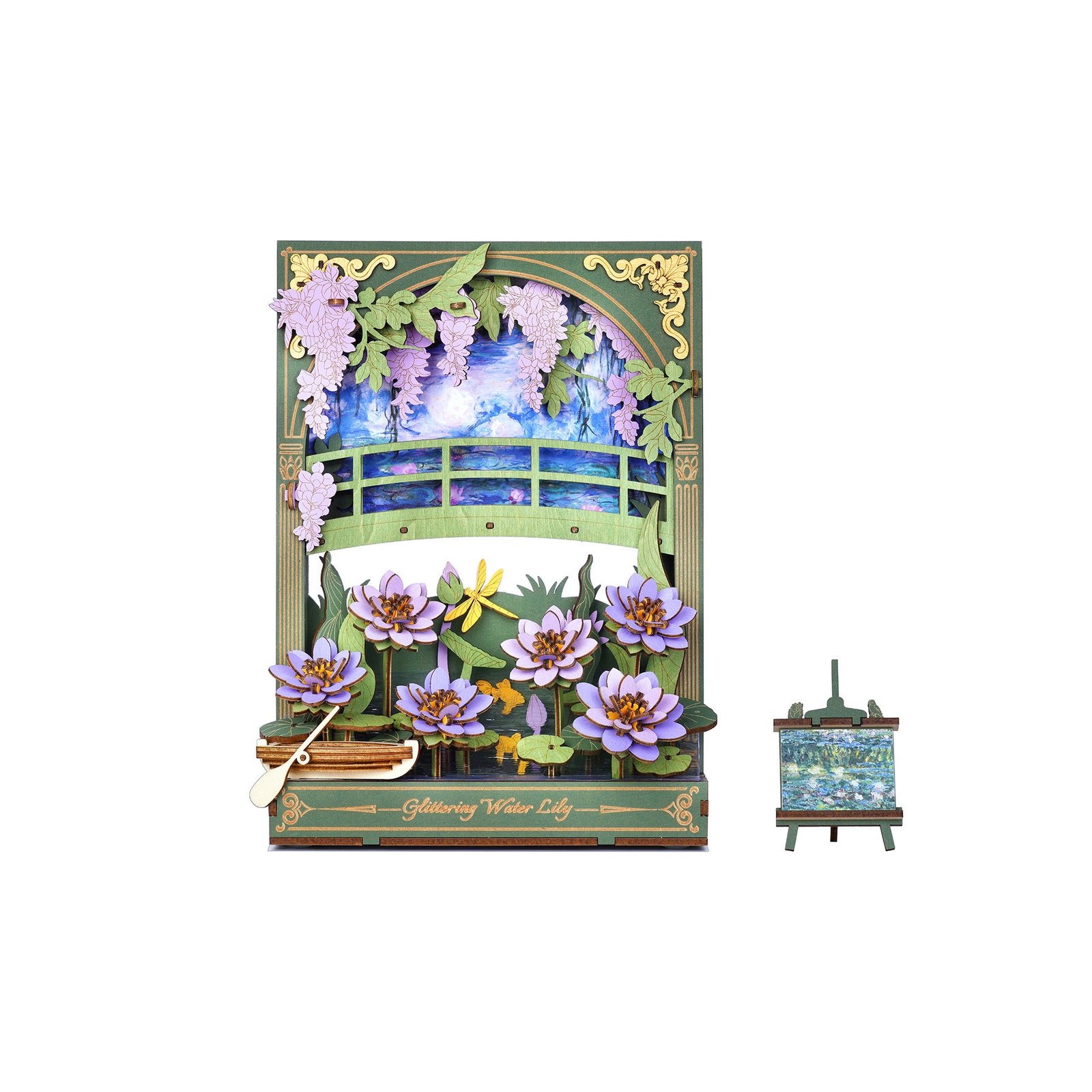 Glittering Water Lily w/ LED Lights 3D Wooden Puzzle - Image 1