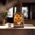 Golden Sunflower w/ LED Lights 3D Wooden Puzzle - Image 2