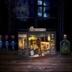 Magic Café DIY Book Nook Kit | Wooden Coffee Shop Bookshelf Insert - Image 3