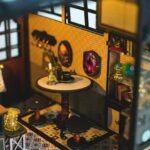 Magic Café DIY Book Nook Kit | Wooden Coffee Shop Bookshelf Insert - Image 6