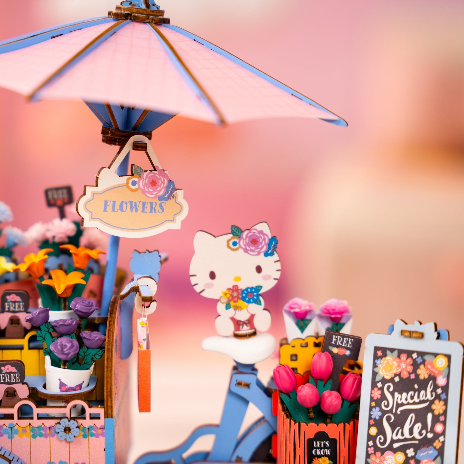 Friends Flower Cart 3D Wooden Puzzle - Image 5