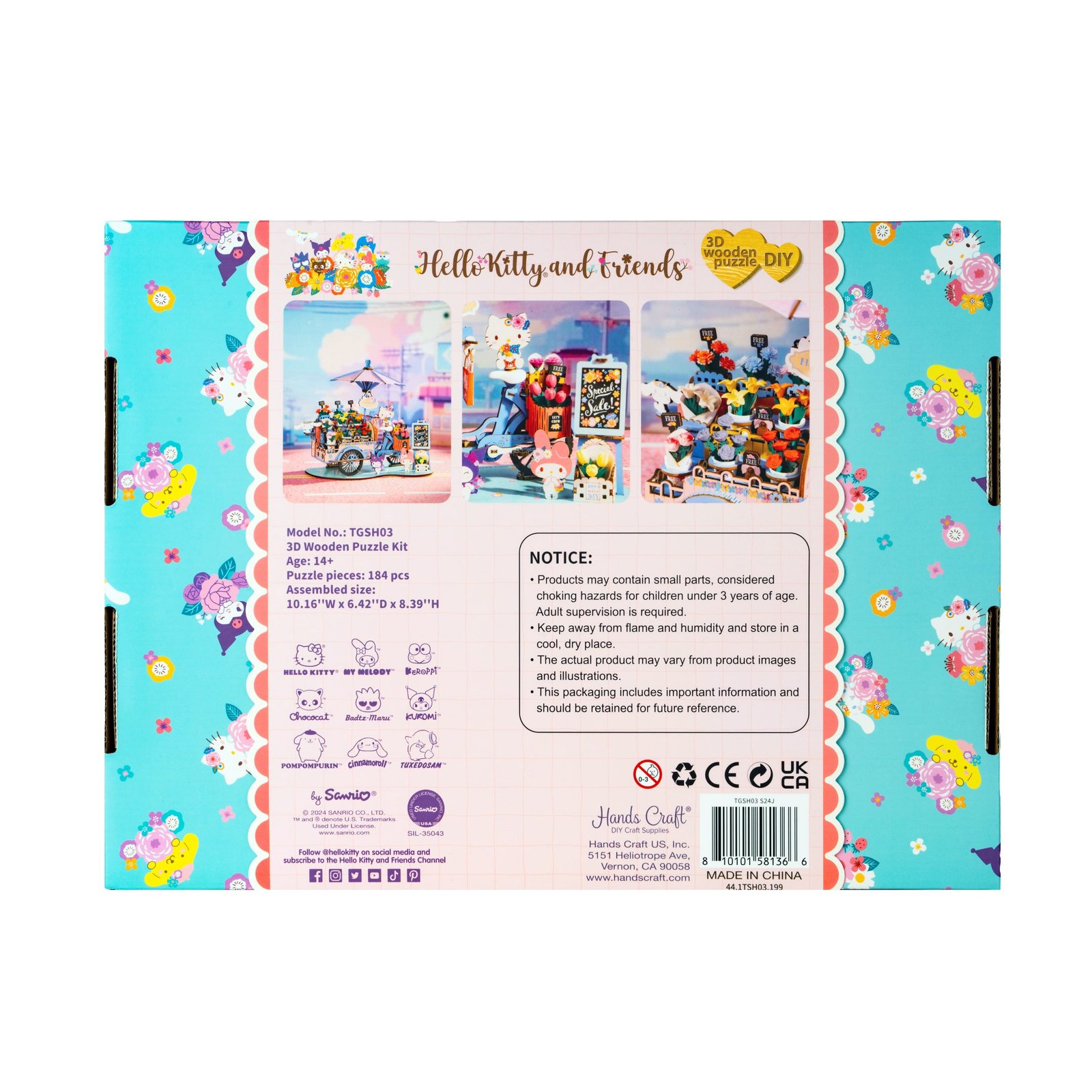 Friends Flower Cart 3D Wooden Puzzle - Image 9