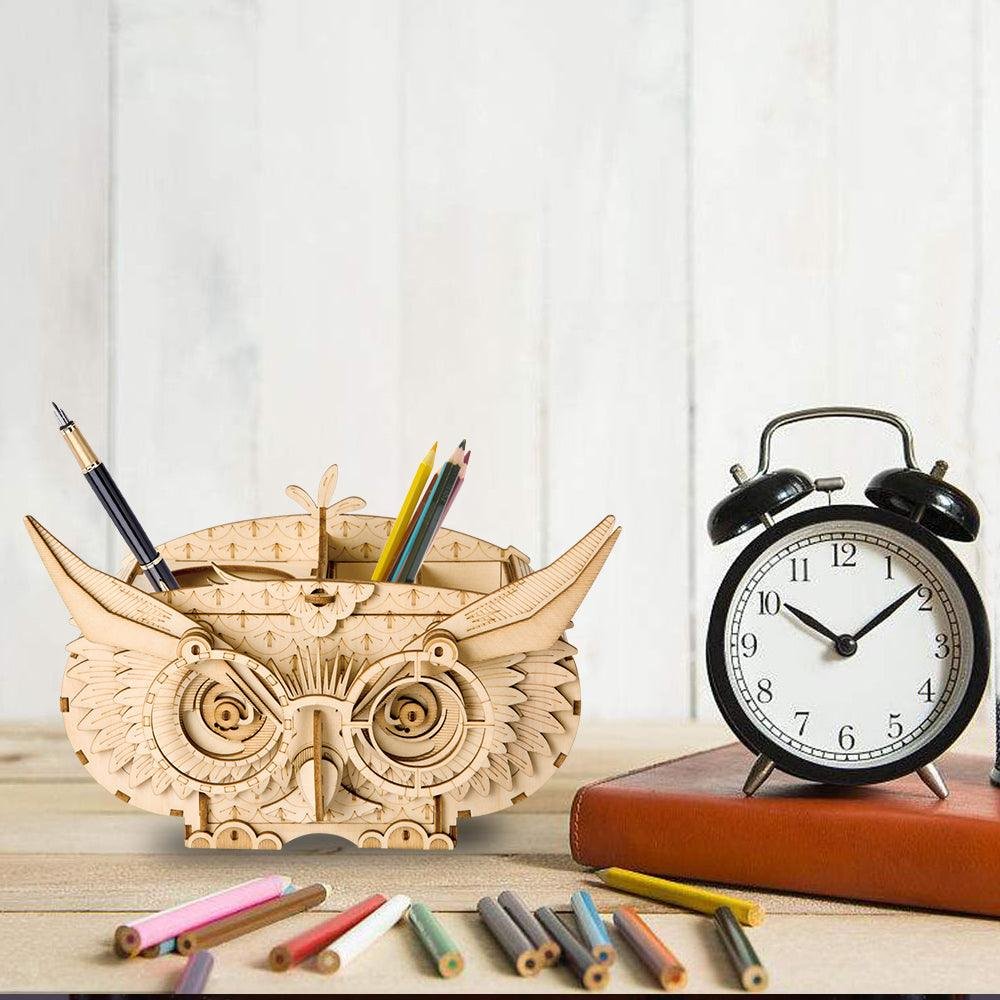 Owl Stationery Box 3D Wooden Puzzle - Image 2