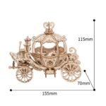 Pumpkin Carriage 3D Wooden Puzzle - Image 2