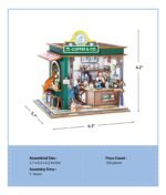 Coffee & Co. DIY Book Nook Kit | Miniature Coffee Shop Bookshelf Insert - Image 4