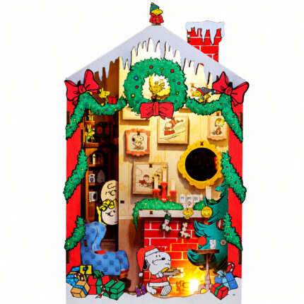 Book Nook Kits Christmas DIY Scenes for Bookshelves festive book nook kit with fireplace and holiday décor