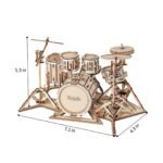 3D Modern Wooden Puzzle – Drum Kit - Image 2