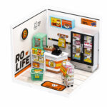 Book Nook kit Energy-Supply Store DIY Kit, miniature convenience-store book nook kit with checkout and cart