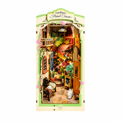 Book Nook Kit – Floral Corner DIY Mini Scene miniature floral alley book nook kit for shelf décor