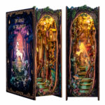 Book Nook Kit – Grace of the Forest w/ Dust fantasy woodland book nook kit with protective dust cover