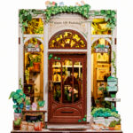 Book Nook Green Life Bookshop DIY Kit plant-filled bookstore book nook kit for shelf décor