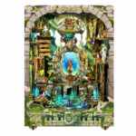 Book Nook Kit Lost Ruins DIY Fantasy with LED Crystals, stone portal scene with glowing turquoise crystals