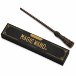 Book Nook kit Magic Wand DIY Kit with wooden fantasy wand and black display box on white background