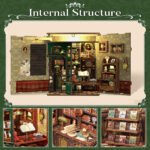 Owl Bookstore DIY Book Nook Kits with LED Lights - Image 5