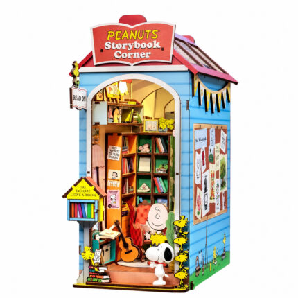 Book Nook kit Peanuts Storybook Corner DIY Kit, colorful book nook kit for a creative bookshelf display