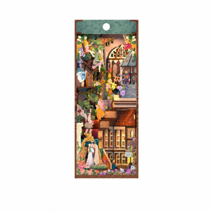 Book Nook Kit – Shakespeare's Verse w/ Dust Cover fantasy floral book nook kit for shelf décor