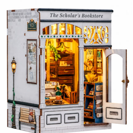 Book Nook The Scholar's Bookstore DIY Kit miniature bookstore book nook kit for shelf décor