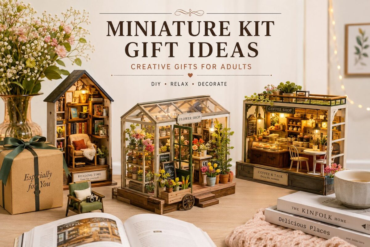 Miniature kit gift ideas with cozy DIY room designs and creative gifts for adults