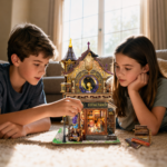 Illuminated miniature fantasy house building kit